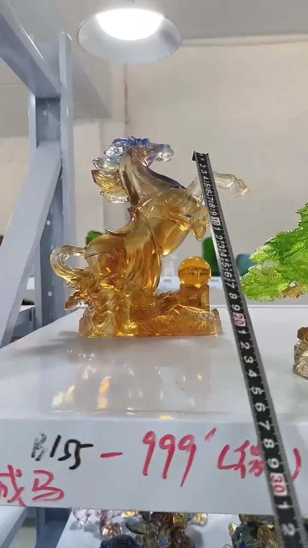手工艺品琉璃长城马 古法琉璃  微瑕介意勿拍 不退不换