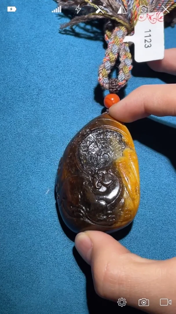 定制和田玉BH1123仿古貔貅手把件