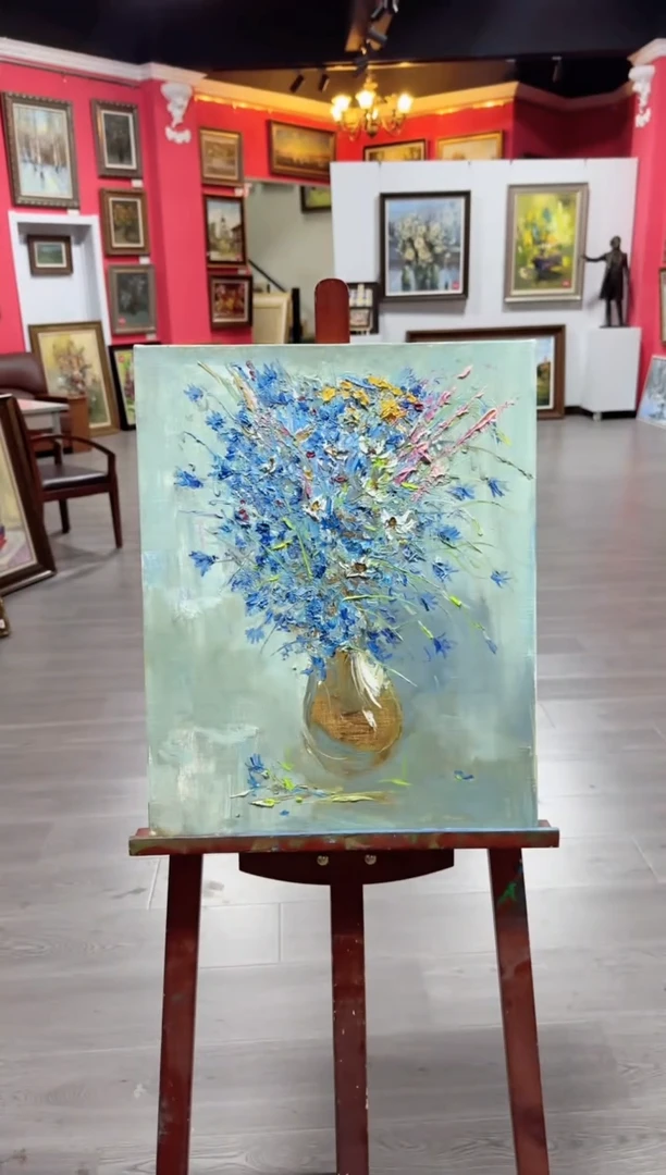 俄罗斯手绘油画作品《 静物》50*40