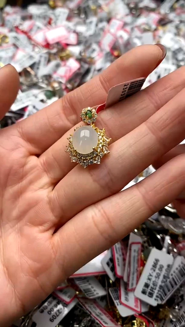 【闪购商品】翡翠戒指银S925镶嵌77777777    9