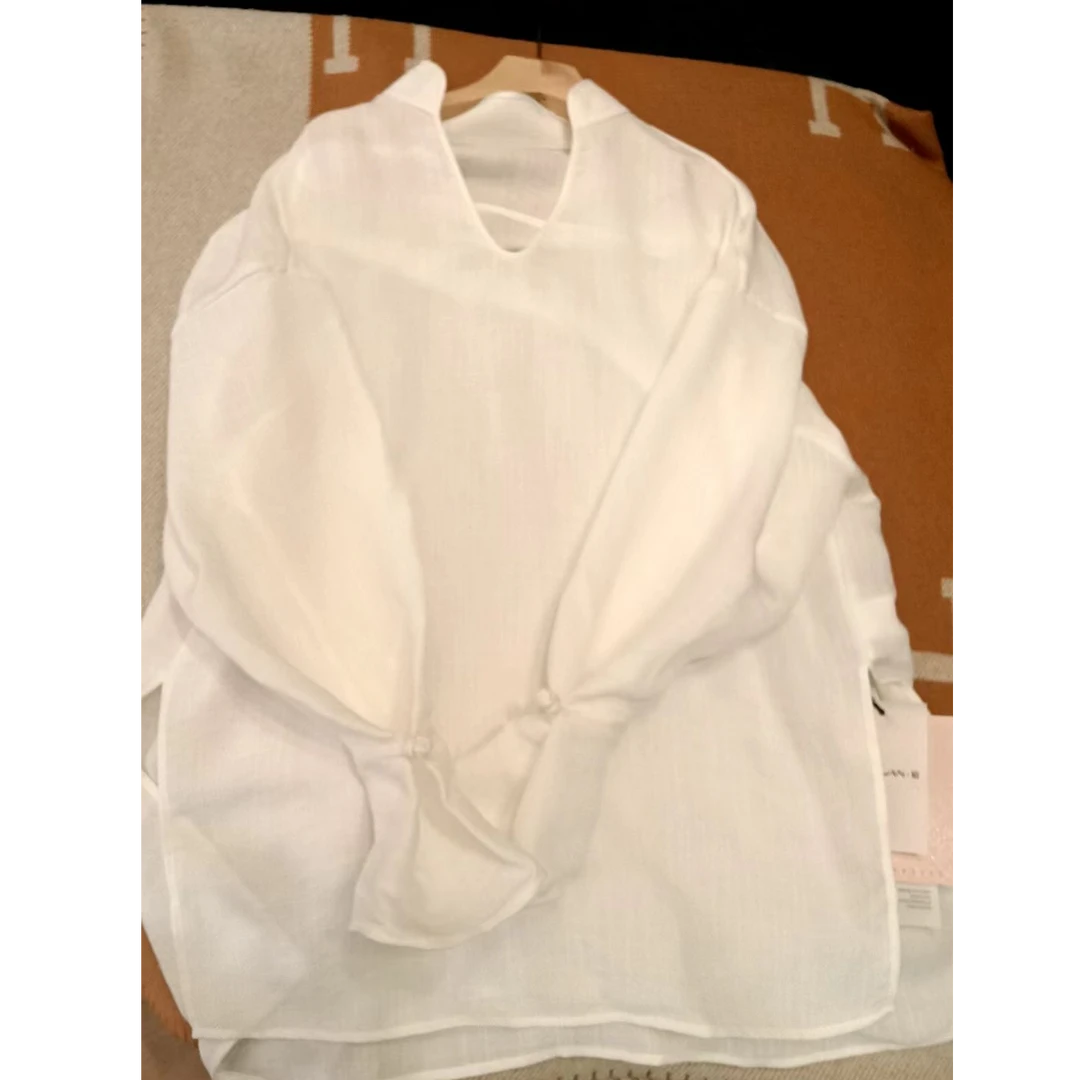 YANG GZ 清【】秋冬纯色雪纺开衫打底上衣女 GZQ134