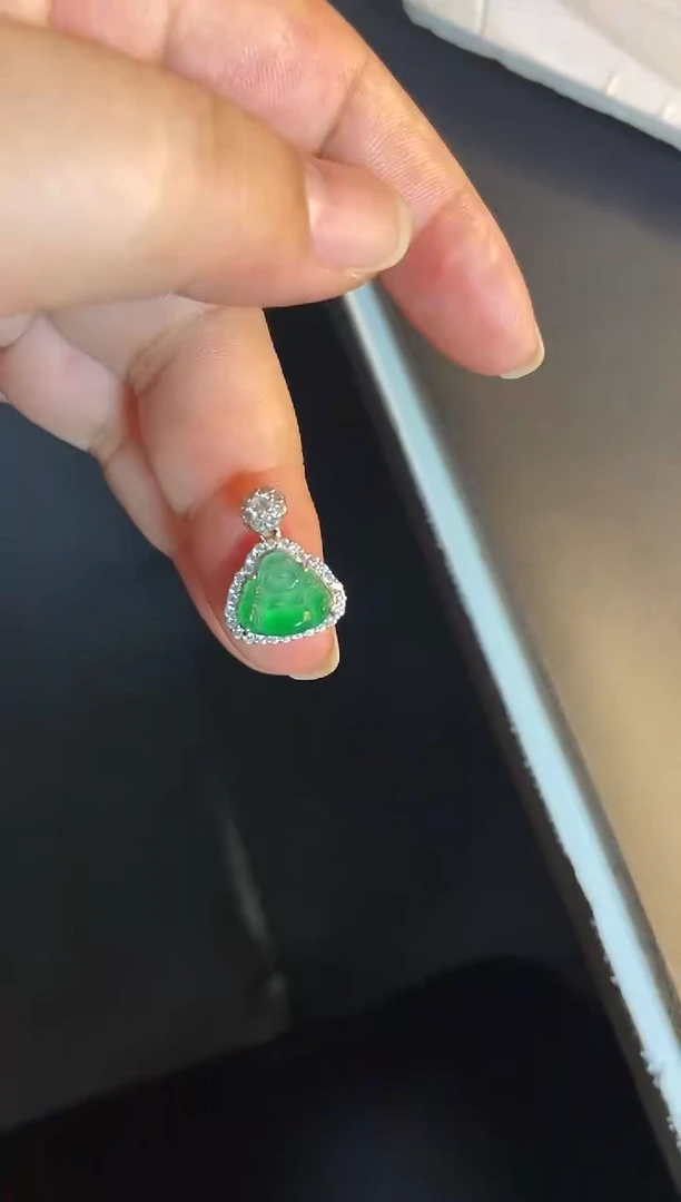 吊坠(不含链)银S925镶嵌翡翠1