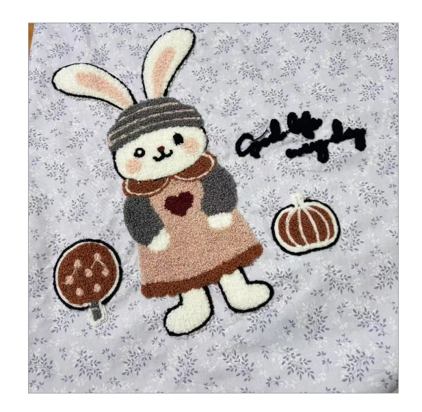 N3853  花枝蔓(蓝) AB单人贴布绣被套150*200高级柔软立体