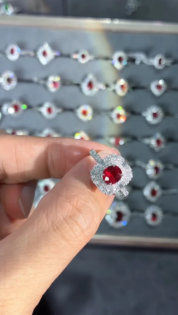 18K金镶嵌戒指红宝石【闪购】1.15ct/七天鉴赏/无烧鸽血红