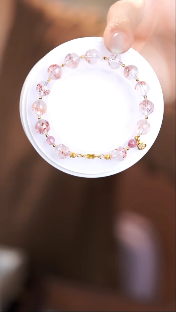 18K金镶嵌手链水晶@