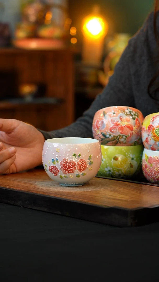 杯手绘心瓷陶瓷浮力