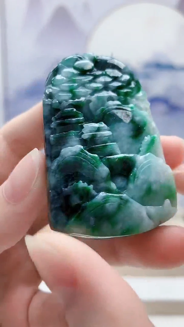 未镶嵌定制翡翠5160ry-毛货挂件133