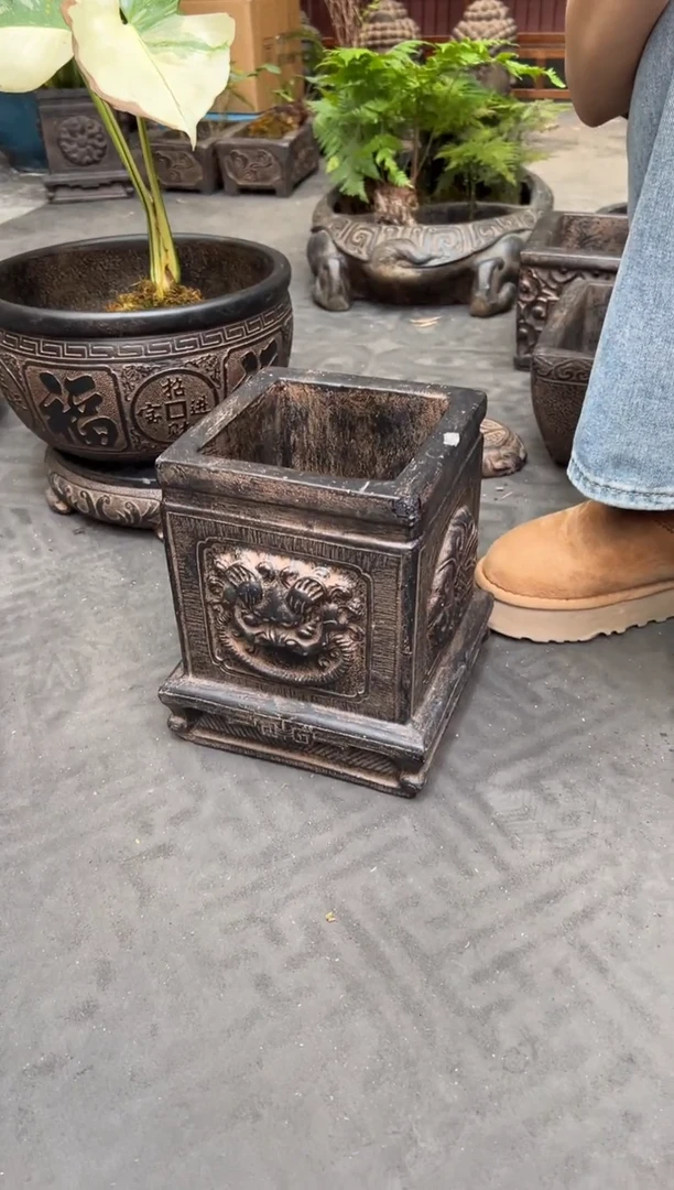 陶土【火山泥】虎头方墩