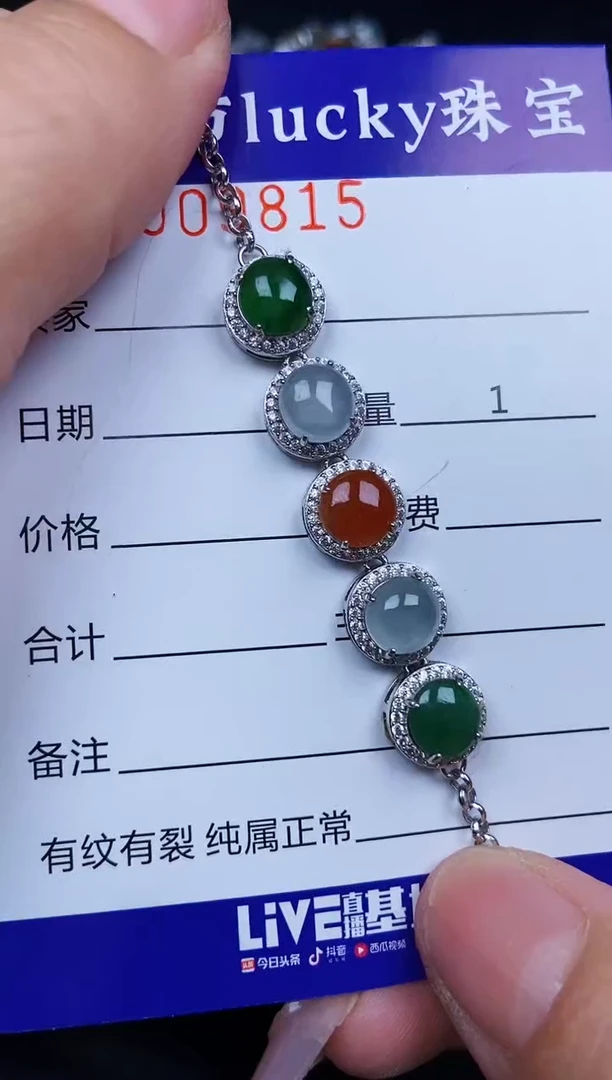 翡翠银S925镶嵌颈饰9815