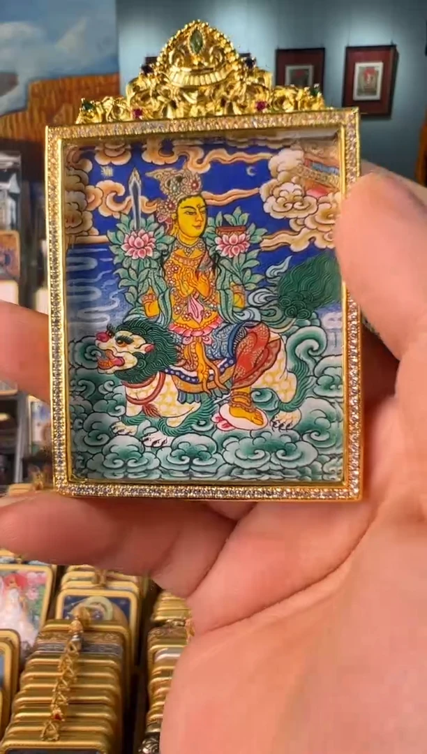 【闪购商品】吊坠文殊唐卡艺术
