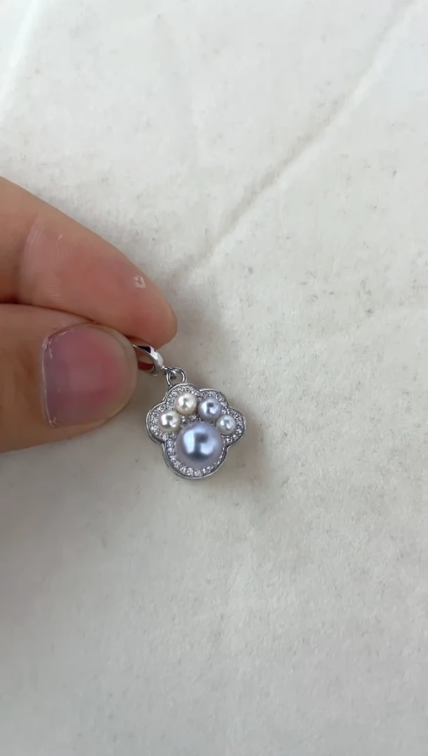 【闪购商品】海水珍珠颈饰银S925镶嵌吊坠