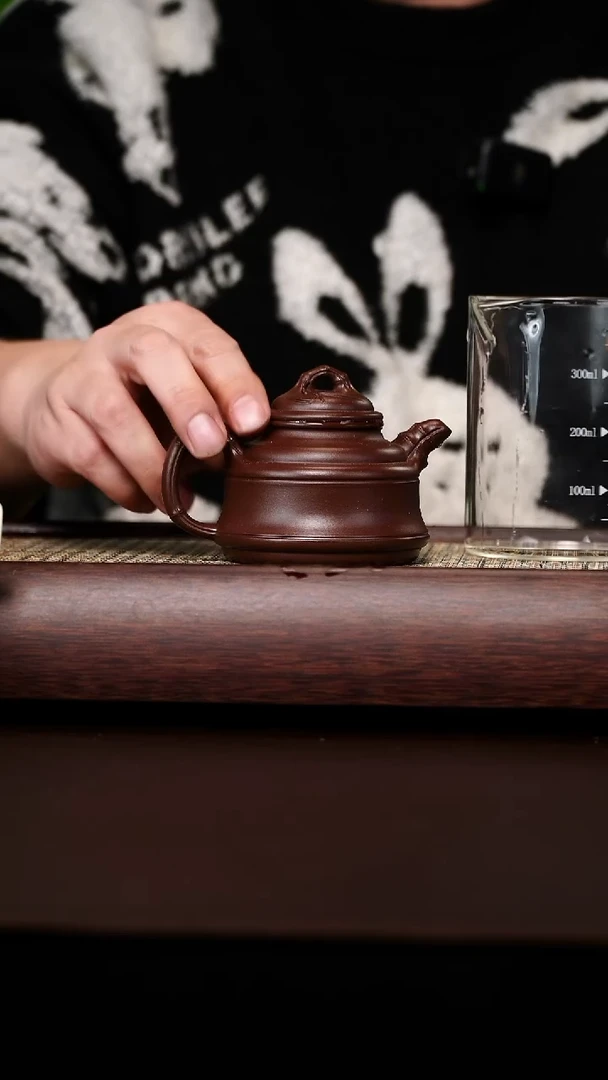 原矿手工紫泥竹鼎160CC