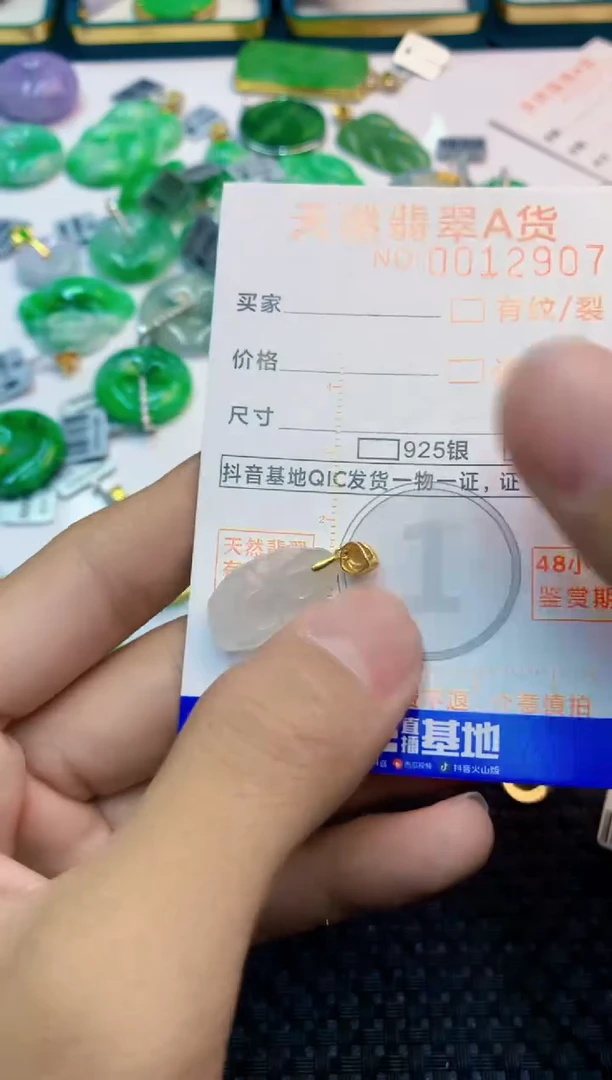 翡翠未镶嵌吊坠(不含链)1