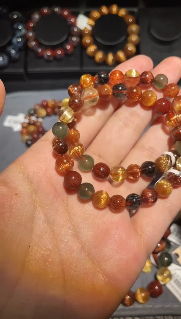 【闪购商品】水晶手链未镶嵌彩发单圈A8（多样性发其一）