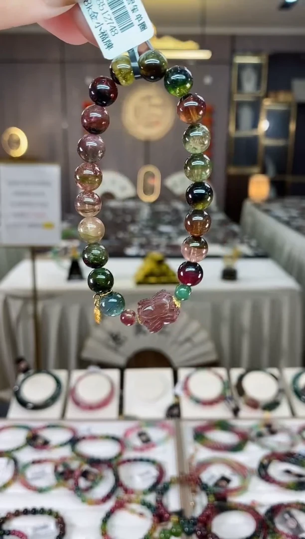 【闪购商品】碧玺西瓜单圈手串8mm+未镶嵌一物一证dan