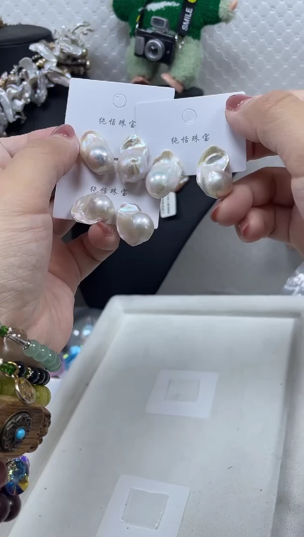 未镶嵌淡水珍珠耳饰【纯恬珍珠】（多样性发货发一）