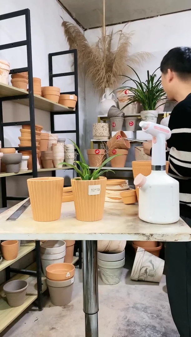 【闪购商品】红陶12*13红陶竖纹 2盆无托