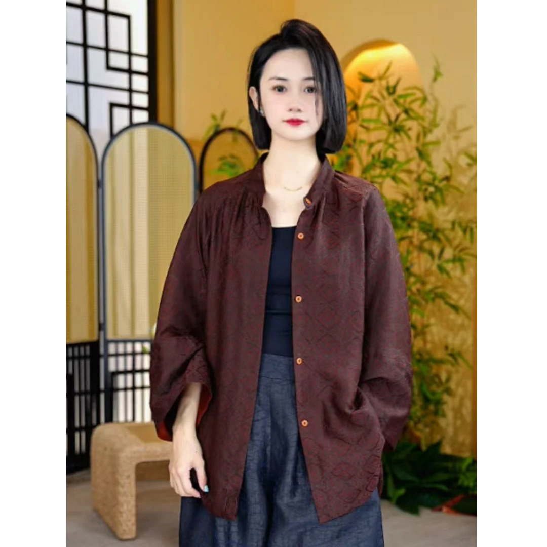 （LL）香云纱桑蚕丝上衣A-TY-t24225