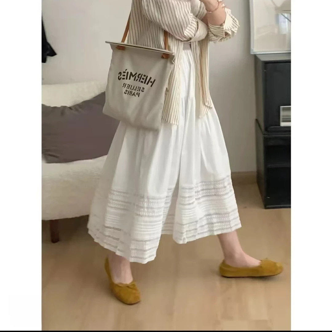 【湘湘严选】2025新款早春高腰半身裙女宽松梨形身材长款蛋糕裙子