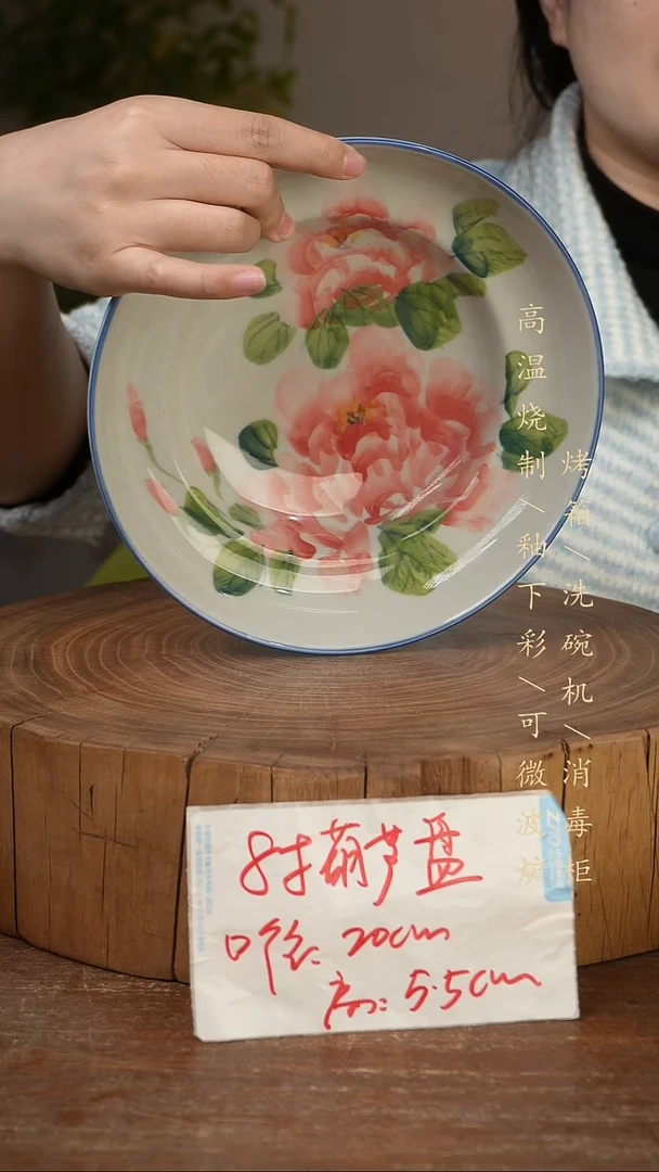 碗瓷景德镇手工手绘高温瓷釉下彩