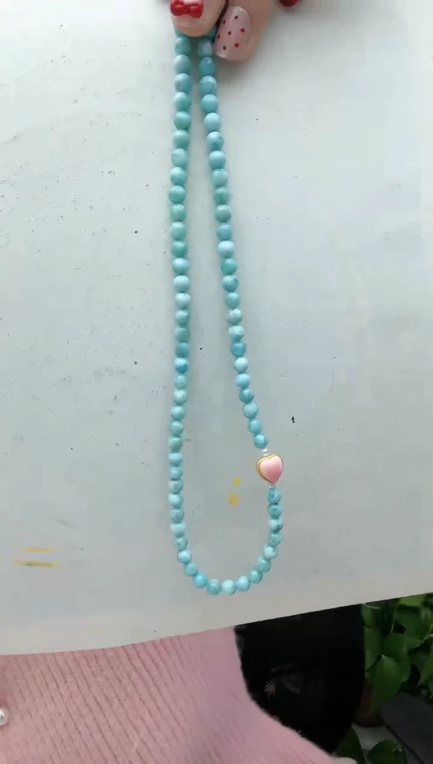 【闪购商品】针钠钙石（海纹石）颈饰未镶嵌海纹石项链