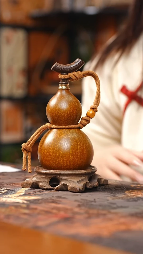 【闪购商品】RS216大漆酒葫芦不包手串及旋转底座