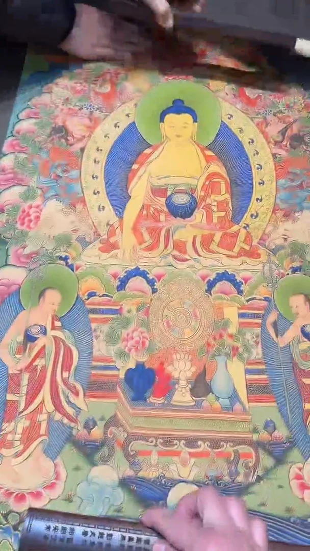 卷轴画【主播精品】高端卷轴画——唐卡023释迦摩尼