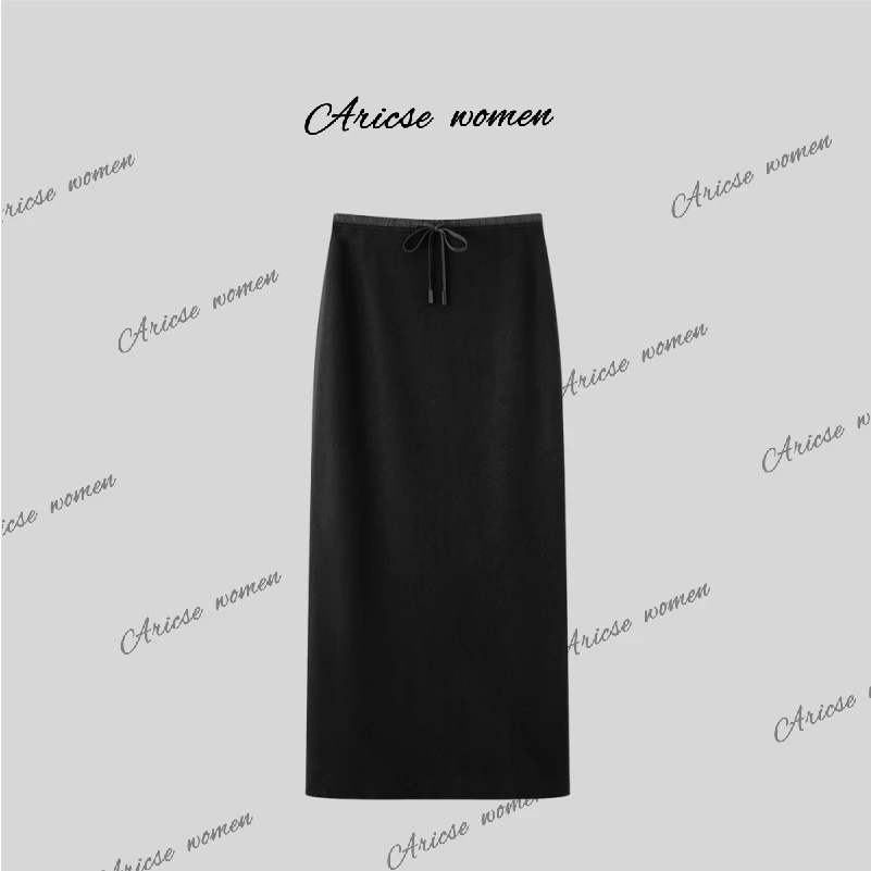 艾诺丝女装2025秋季新款商场同款时尚休闲中长款包臀裙3012