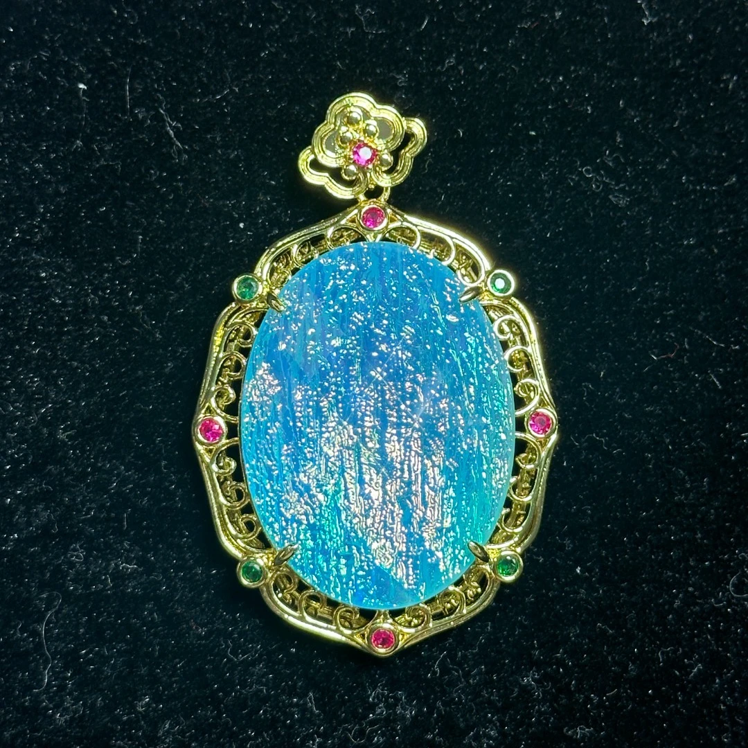 SK059精美蓝色椭圆大吊坠多样性发一