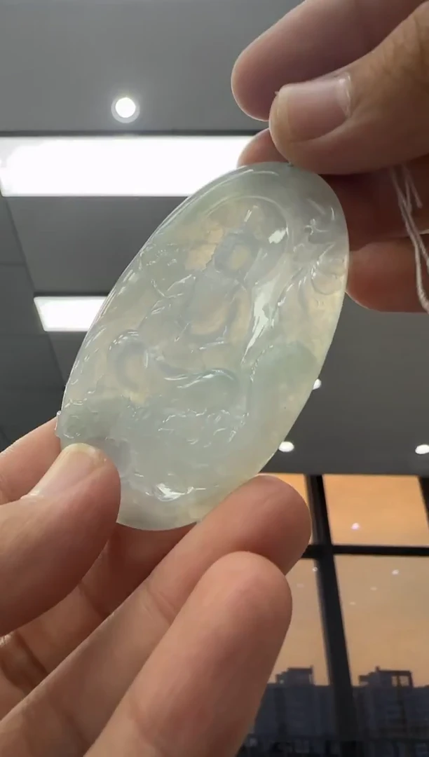 颈饰未镶嵌翡翠天然翡翠A货孤品一件