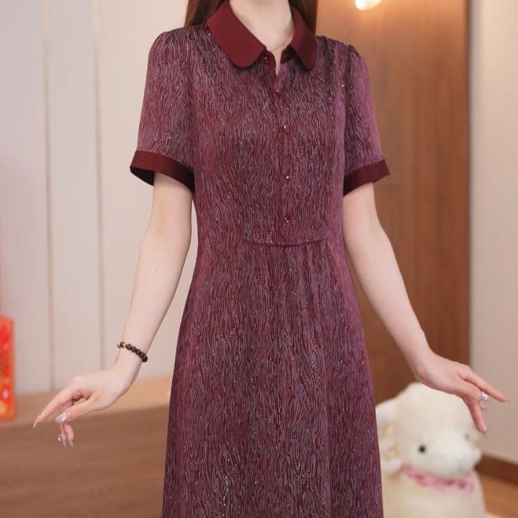 【LYN鑫鑫专享】桑蚕丝裙子女夏季2025新款连衣裙真丝国风中式显瘦