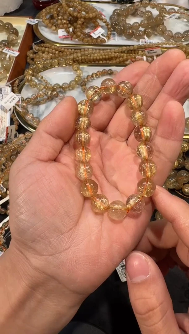未镶嵌手串发晶SJ-215金发晶