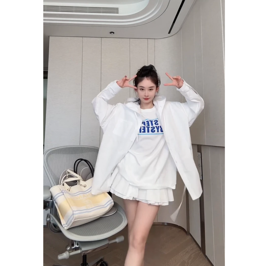 【RUNAWAY REALIST】小可爱阔版带帽衬衫外套 W325