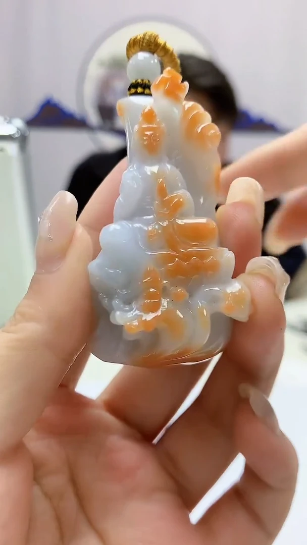 定制翡翠未镶嵌5060ms-毛货58观音