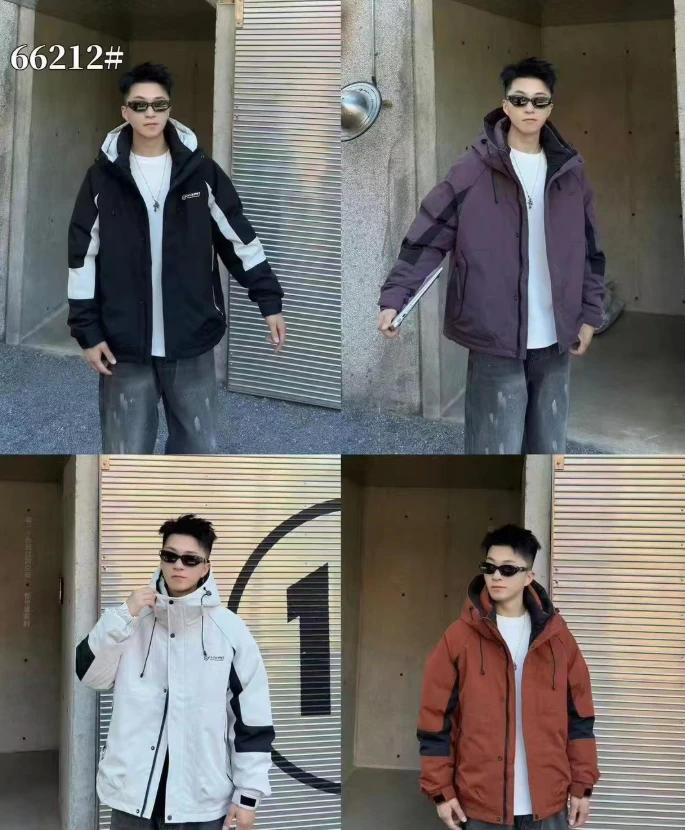 紫色Z-66212情侣男女同款时尚百搭外套棉服加厚款