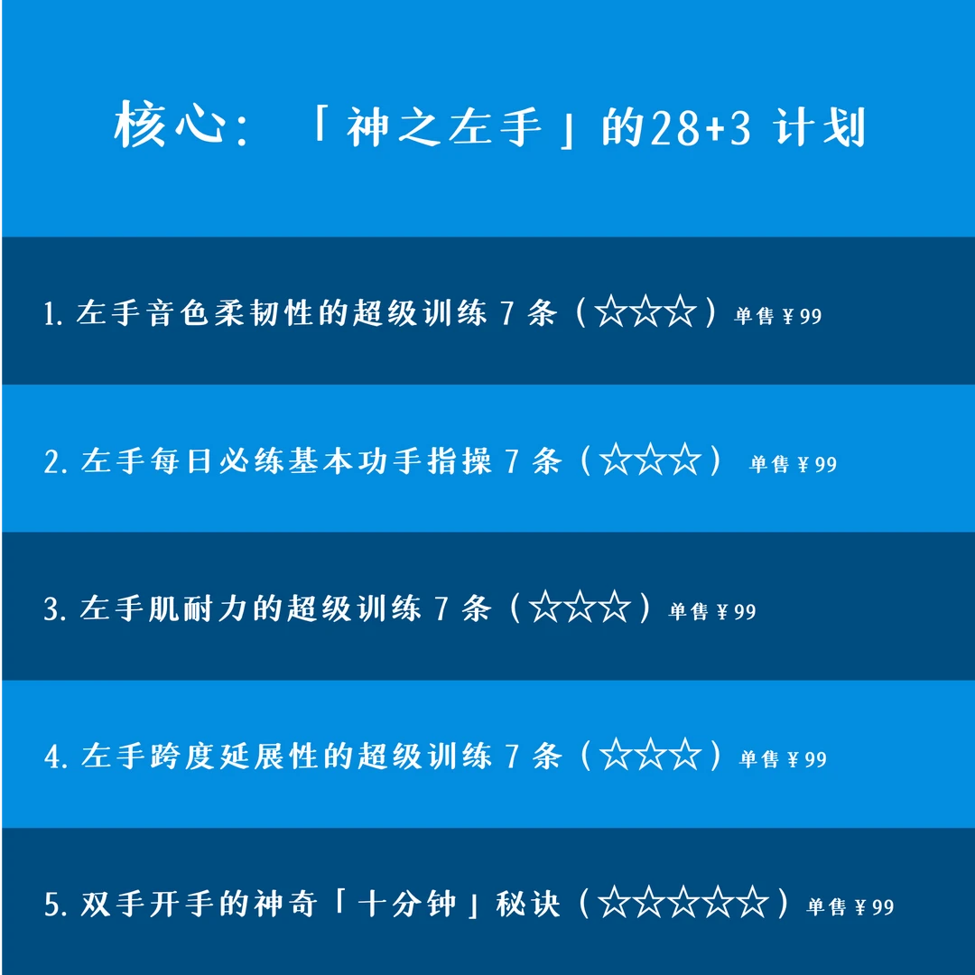 「神之左手」超强训练计划-吉他琴商课