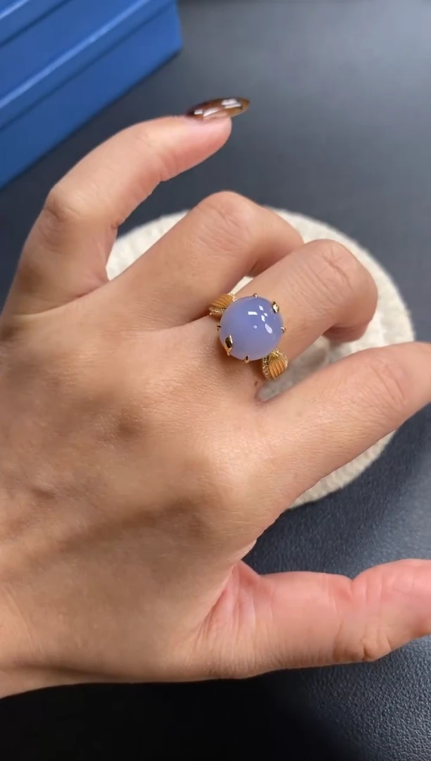 颈饰18K金镶嵌翡翠19543