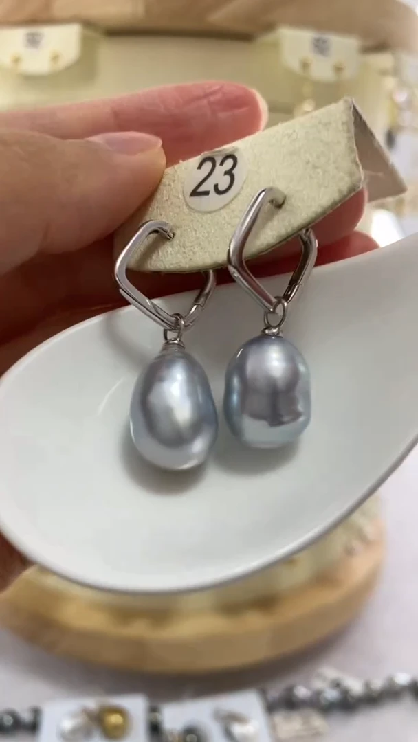 【闪购商品】海水珍珠耳饰银S925镶嵌海水珍珠耳饰