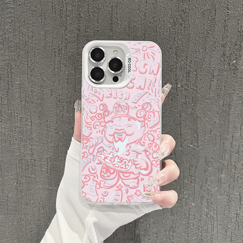 公主发财适用苹果iPhone15ProMax手机壳iPhone15防摔磨砂硬亚克力