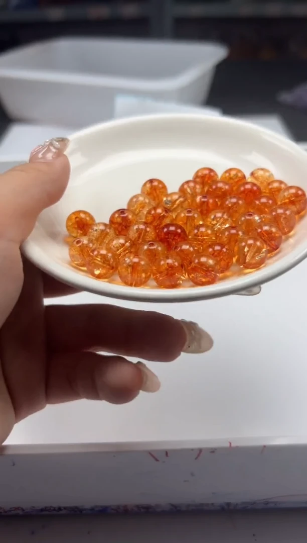 未镶嵌颈饰水晶w1720金橙阿塞10mm*20颗