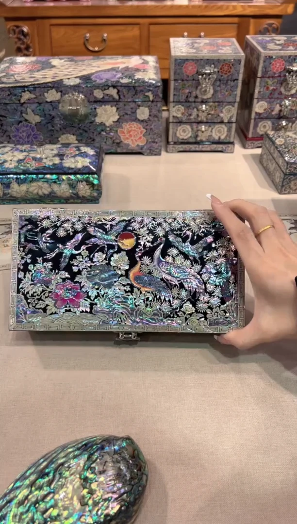 【闪购商品】仙鹤黑金鲍.弘贝雅螺钿漆器文化馆