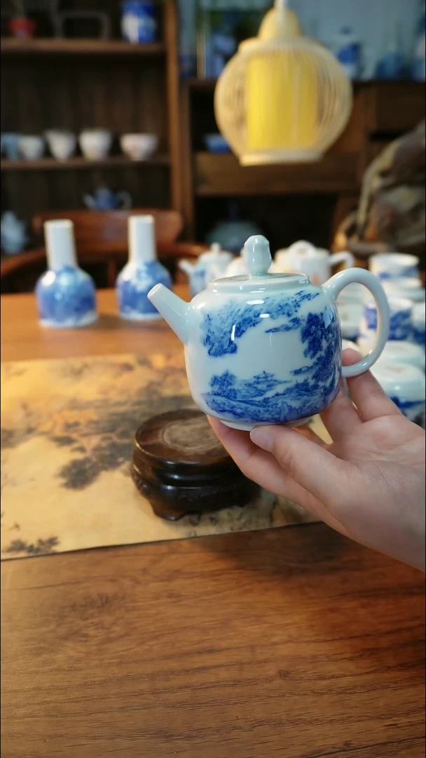 【闪购商品】釉下青花手绘茶器