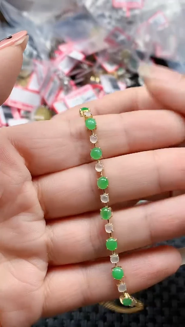 银S925镶嵌戒指翡翠天然A货缅甸翡翠