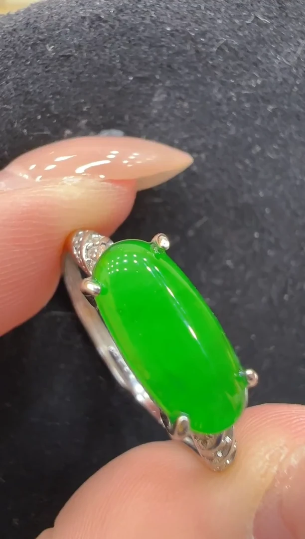 银S925镶嵌戒指翡翠多样性团购发一件