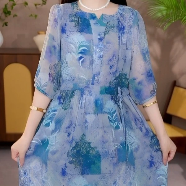 【翠紫澜韵】杭州 正品夏季新款气质显白连衣裙14065【运费补贴】如意
