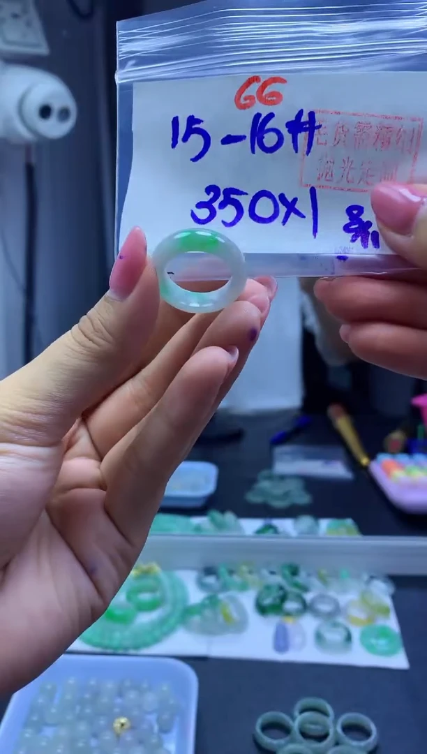 未镶嵌定制翡翠戒圈#350元-毛货需精细抛光