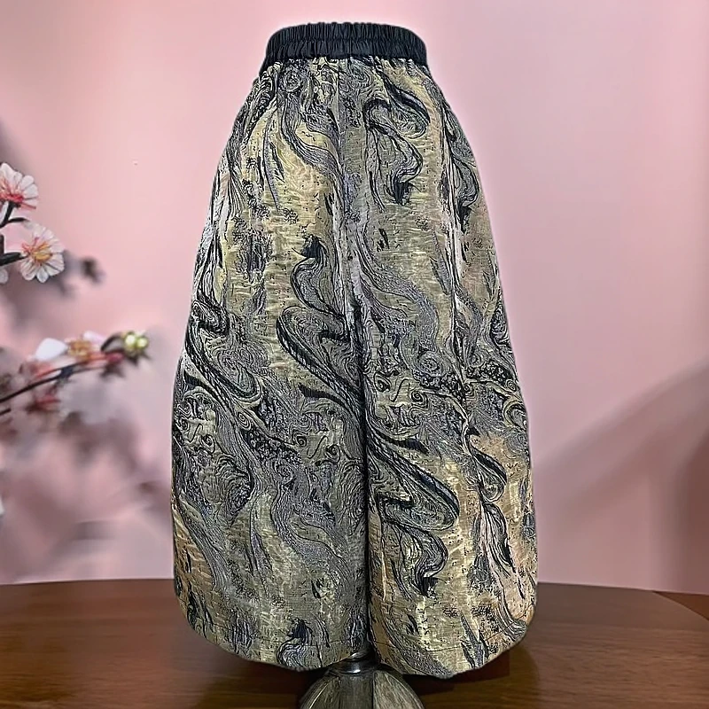 【流金岁月】新款高定花苞裤欧根纱刺绣时尚夏季裤子