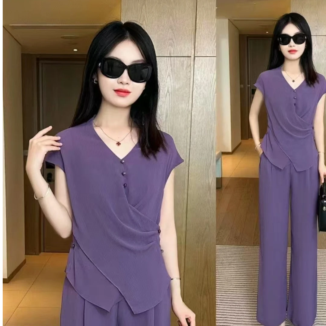 千金风休闲风时尚套装短袖时尚洋气网红休闲套装宽松