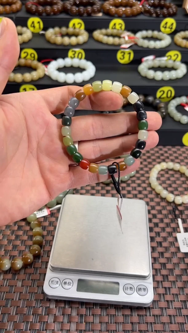 手串未镶嵌和田玉和田玉走起多宝手串卡7*8