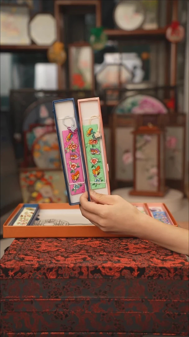 扇子书签吊坠非遗